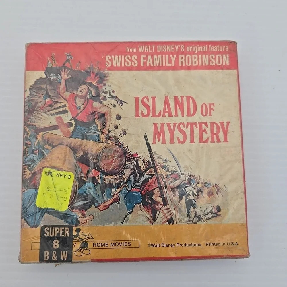 Disney Super 8 ISLAND OF MYSTERY Swiss‎ Family Robinson 200ft B&W Silent 200ft